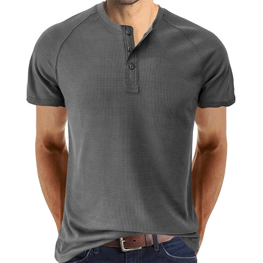 Soft Henley Collar T-Shirts