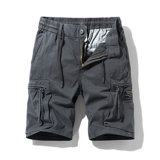 Men's Casual Elastic Waist Pockets Shorts