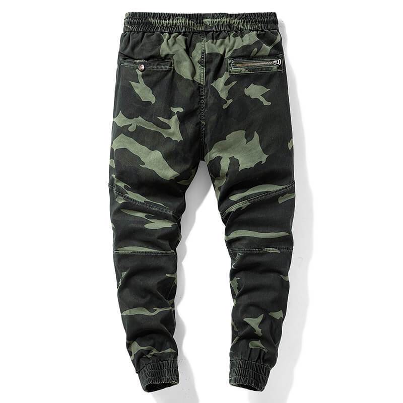 Men Camouflage Elastic Waist Pants