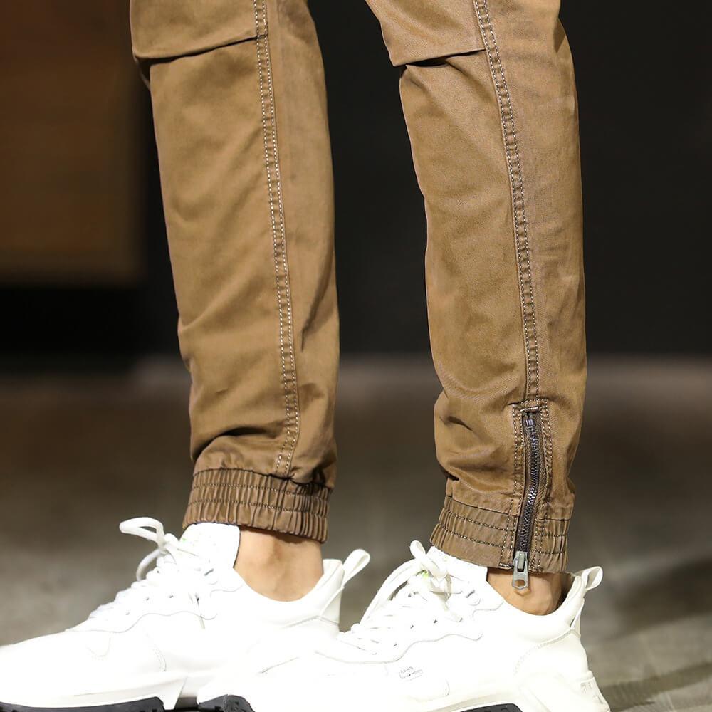 Men Pockets Cotton Leisure Jogger Cargo Pants