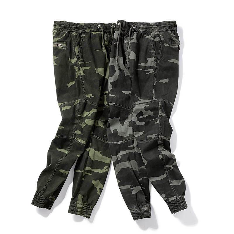 Men Camouflage Elastic Waist Pants