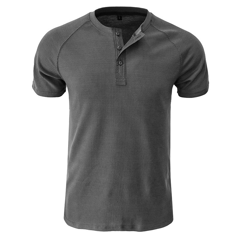 Soft Henley Collar T-Shirts