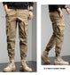 Men's Cotton Elastic Waist Pocket Pants