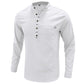 Men's  Cotton Linen Long Sleeve Shirt