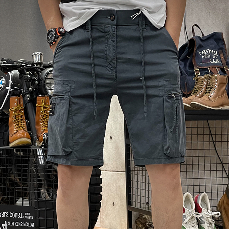 Men's Casual Elastic Waist  Pockets Shorts