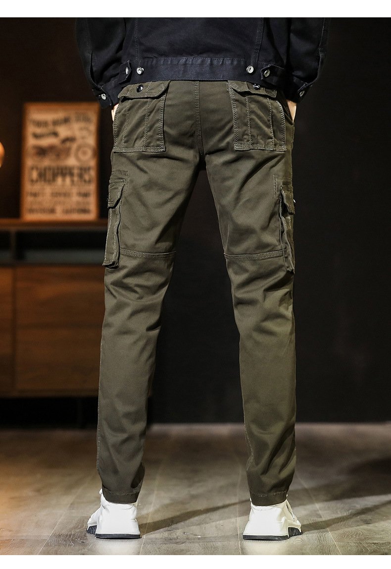 Men Thick Durable Twill Cotton Heavy  Cargo Pants