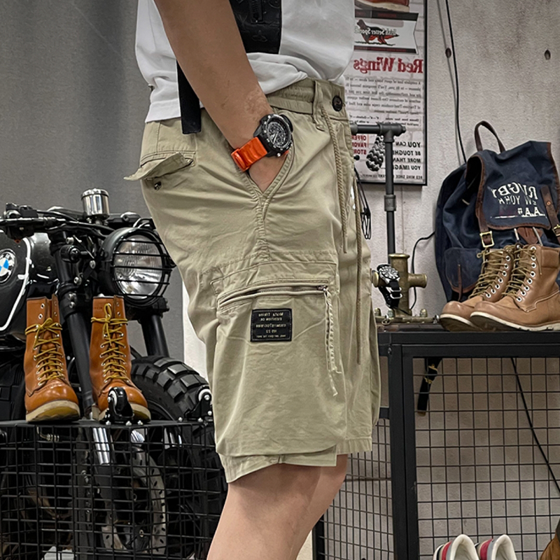 Men's Casual Elastic Waist  Pockets Shorts