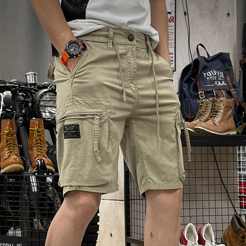 Men's Casual Elastic Waist  Pockets Shorts