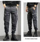 Men's Cotton Elastic Waist Pocket Pants