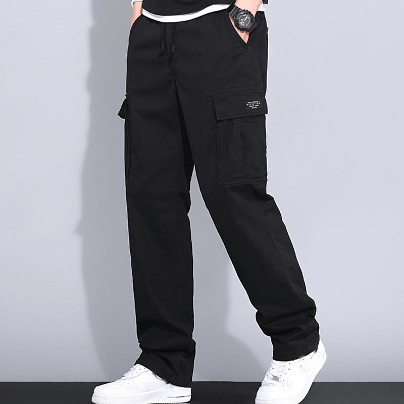 Men Relaxed Fit Pockets Pants