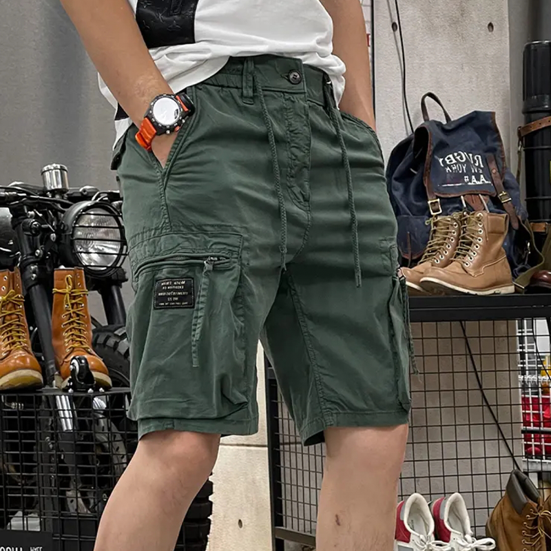 Men's Casual Elastic Waist  Pockets Shorts