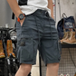 Men's Casual Elastic Waist  Pockets Shorts