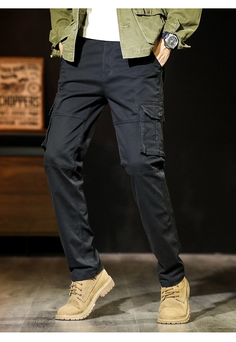 Men Thick Durable Twill Cotton Heavy  Cargo Pants