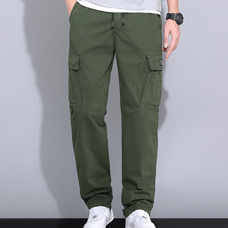 Men Relaxed Fit Pockets Pants