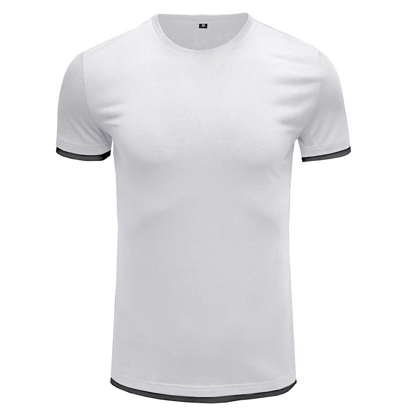 Men Round Neck Short Sleeve T-shirt