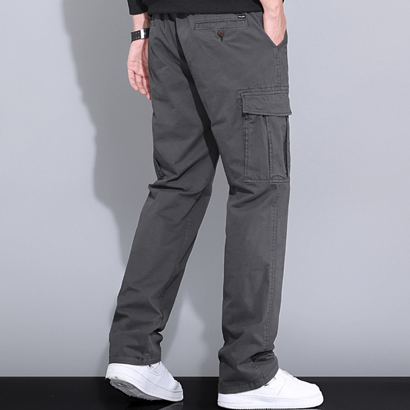 Men Relaxed Fit Pockets Pants