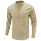 Men's  Cotton Linen Long Sleeve Shirt