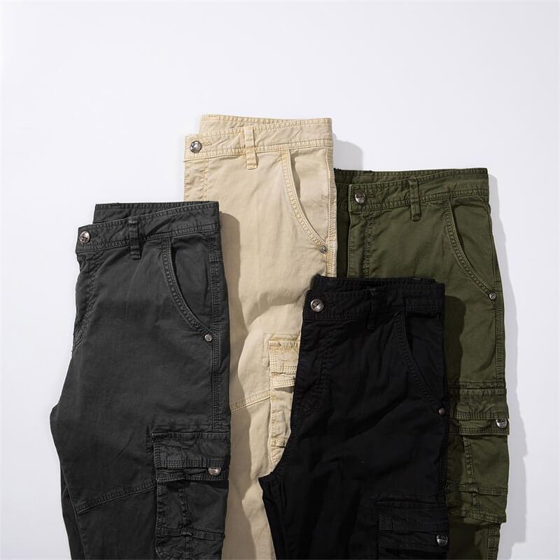 Men Pocket Cotton Pants