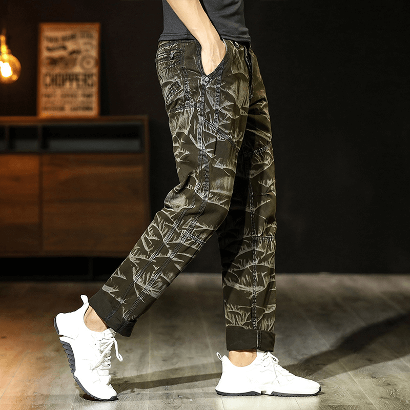 Men Cotton Relaxed Fit Outdoor Cargo Pants