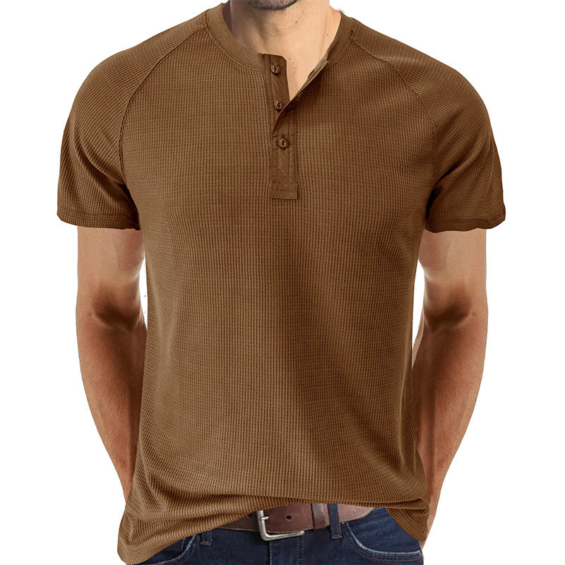 Soft Henley Collar T-Shirts