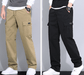 Men Relaxed Fit Pockets Pants