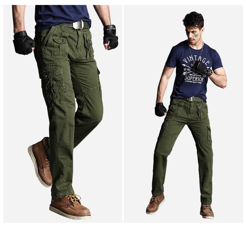Men Heavy Twill Cotton  Plus Size Outdoor Cargo Pants