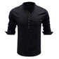 Men's  Cotton Linen Long Sleeve Shirt