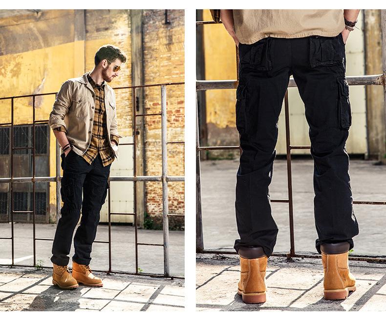 Men Heavy Durable Fabric Outdoor Cargo Pants