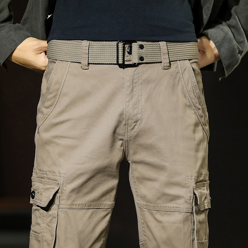Men Thick Durable Twill Cotton Heavy  Cargo Pants