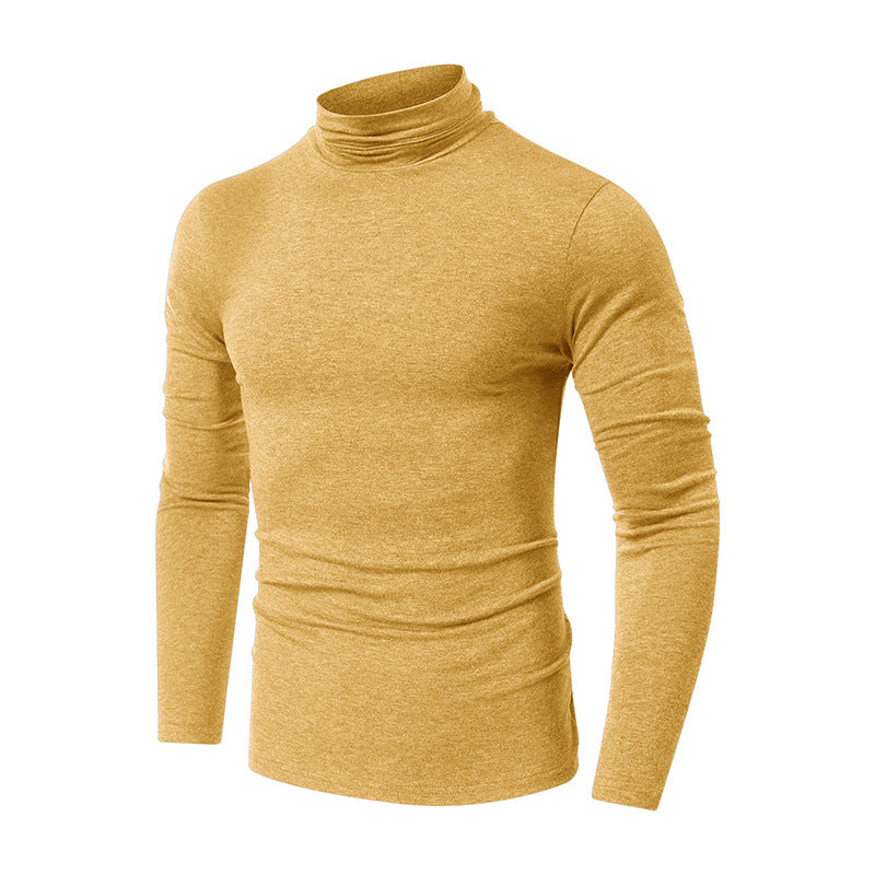Cotton Turtleneck Basic Shirt
