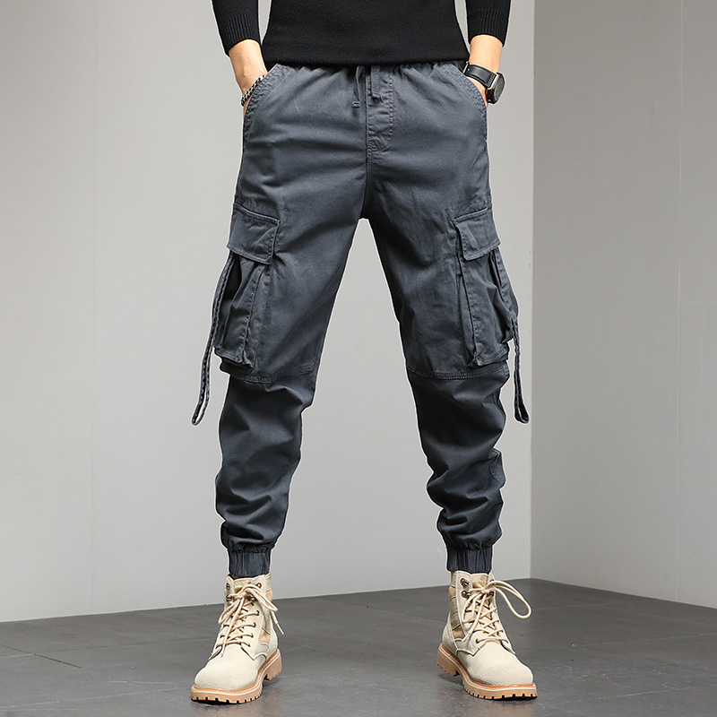 Men Elastic Waist Pants Relaxed Fit