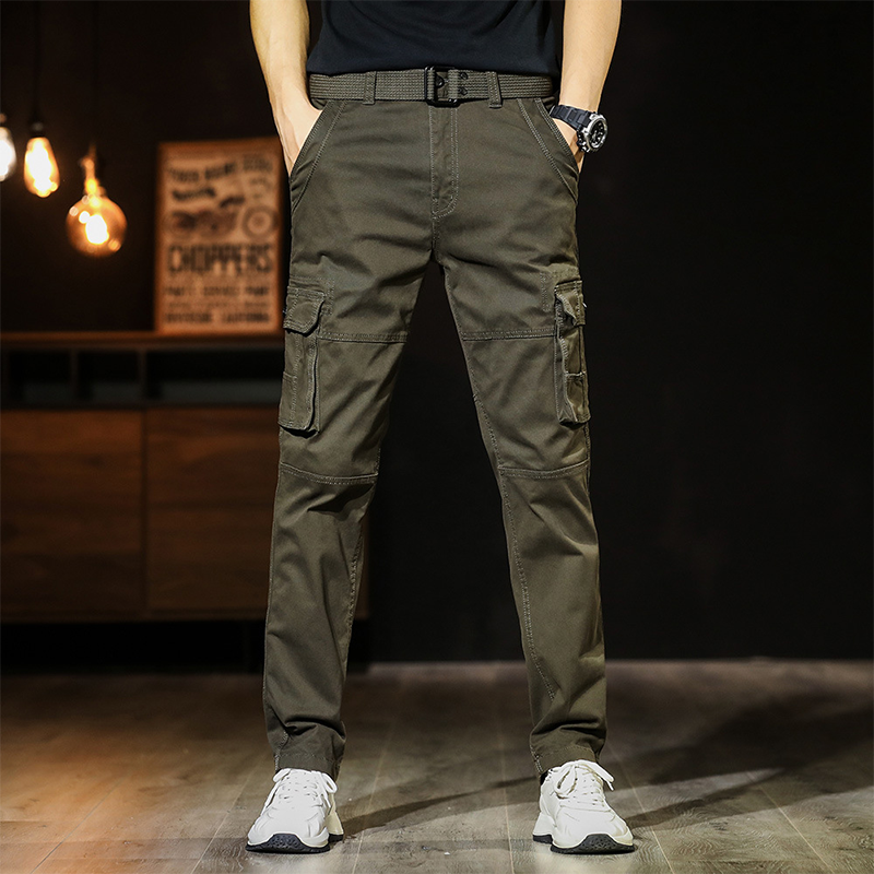 Men Thick Durable Twill Cotton Heavy  Cargo Pants