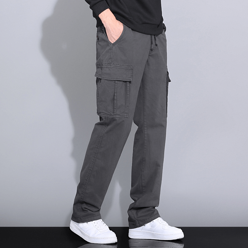 Men Relaxed Fit Pockets Pants