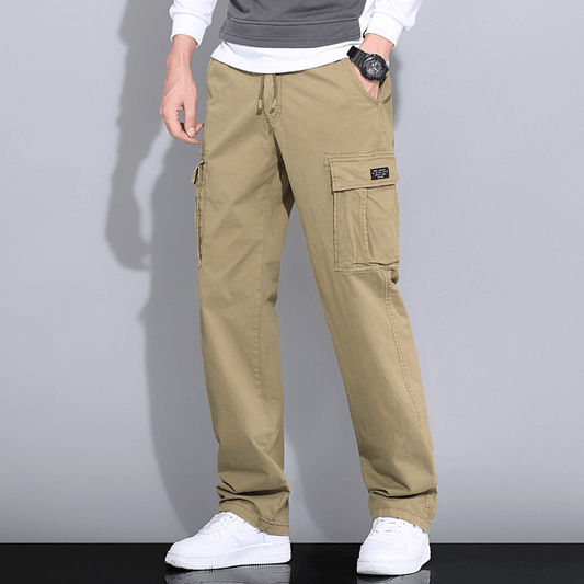 Men Relaxed Fit Pockets Pants