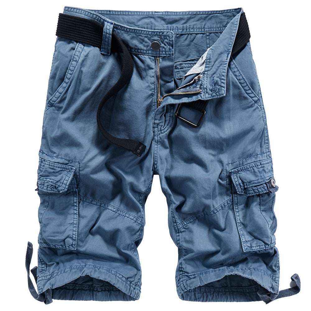 Men Multi-pocket Cotton Casual Daily Beach Heavy Cargo Shorts