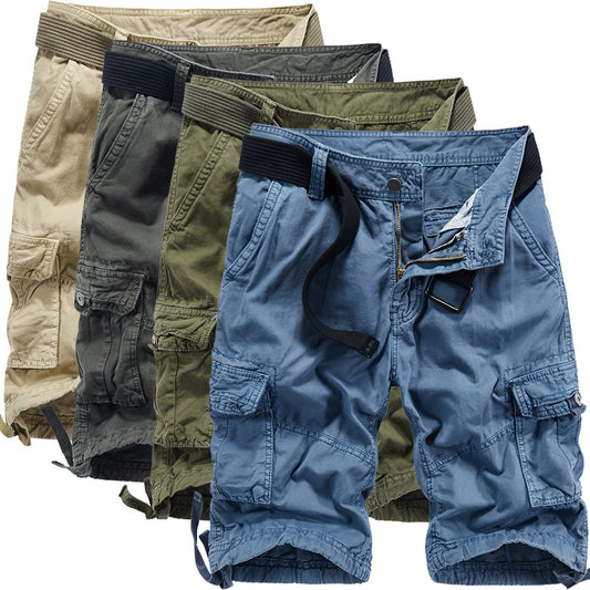 Men Multi-pocket Cotton Casual Daily Beach Heavy Cargo Shorts