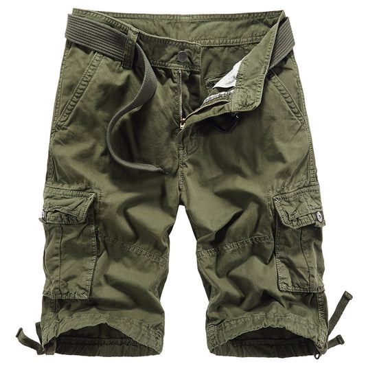 Men Multi-pocket Cotton Casual Daily Beach Heavy Cargo Shorts