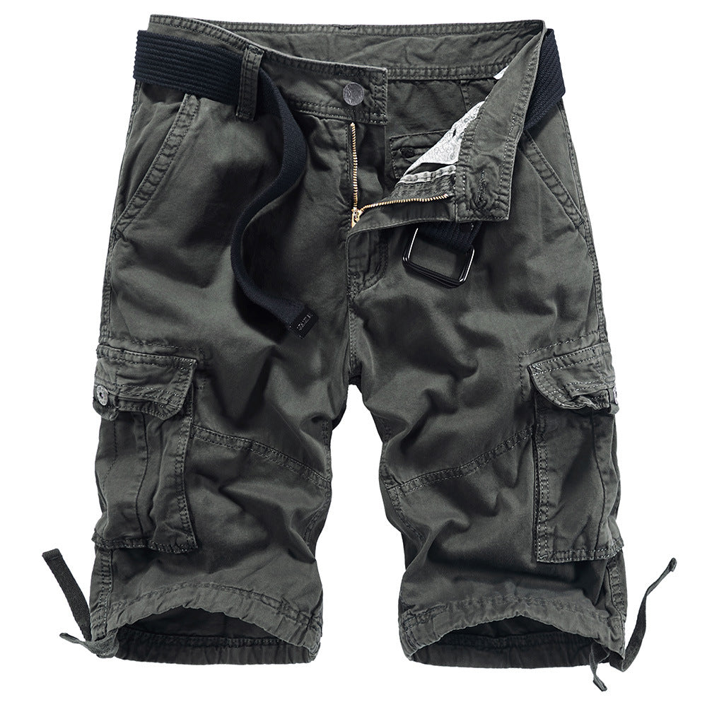 Men Multi-pocket Cotton Casual Daily Beach Heavy Cargo Shorts