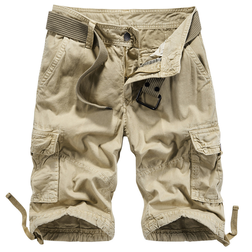 Men Multi-pocket Cotton Casual Daily Beach Heavy Cargo Shorts