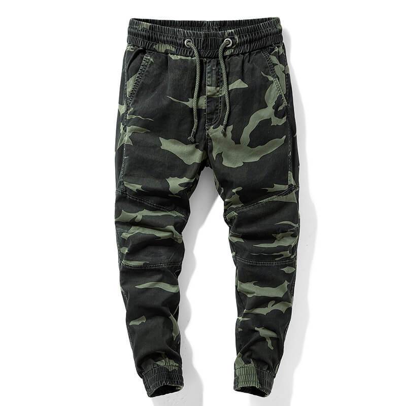 Men Camouflage Elastic Waist Pants