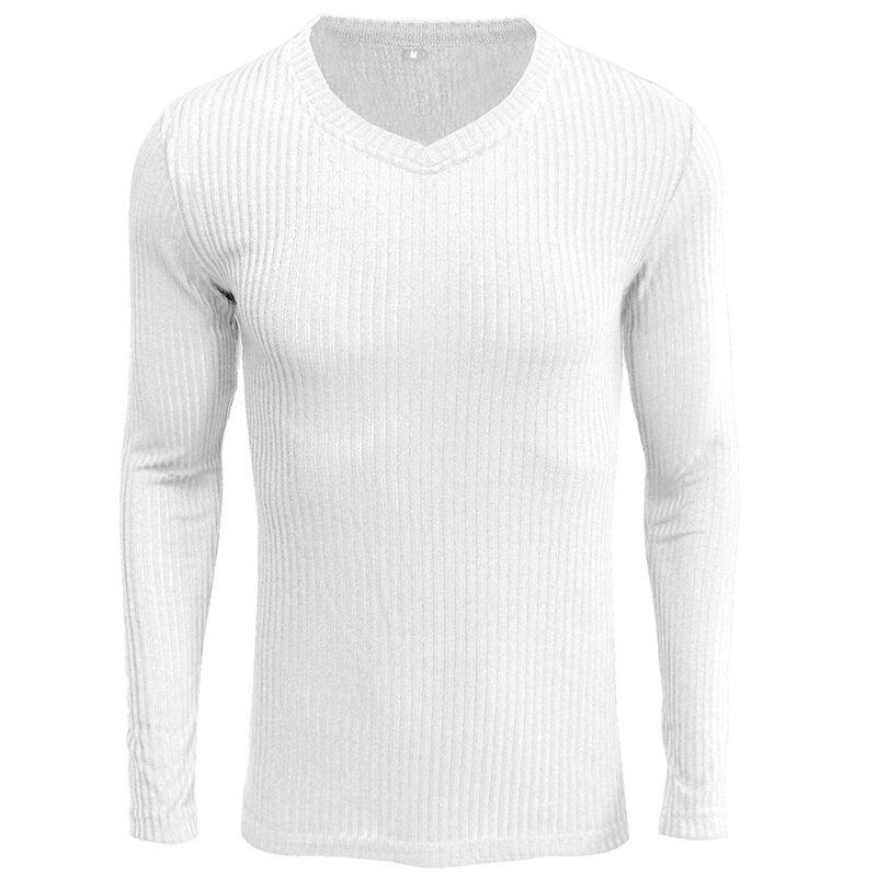 Men's V-neck Soft Warm Basic Shirt