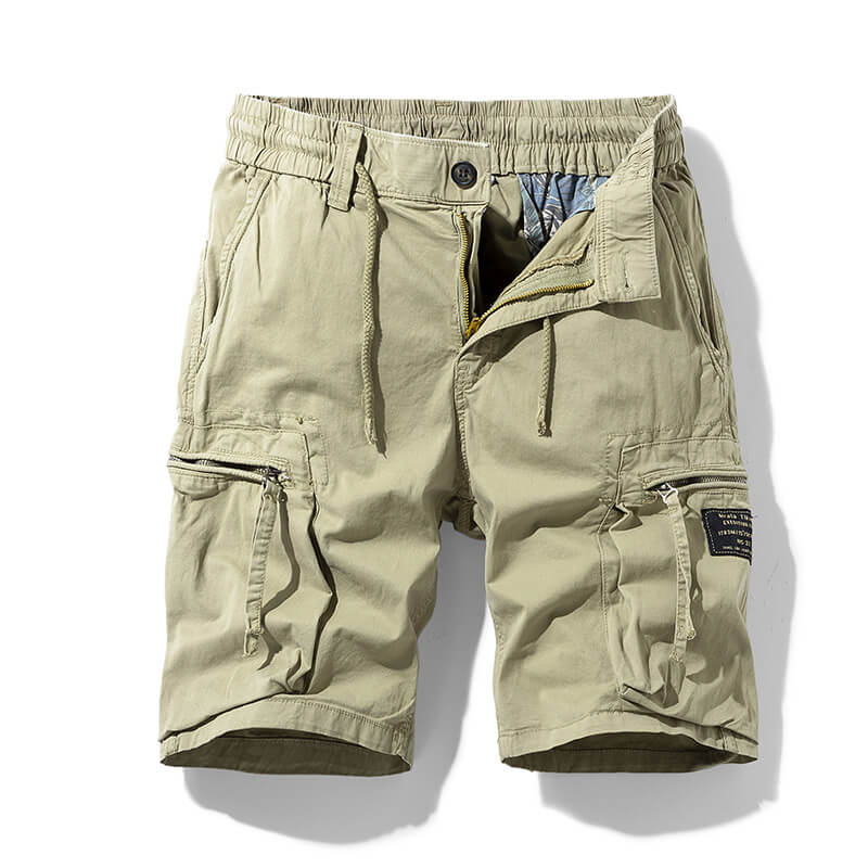 Men's Casual Elastic Waist  Pockets Shorts