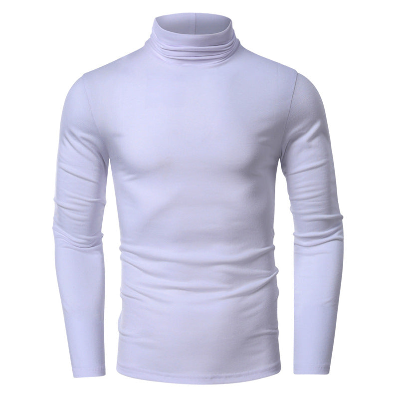 Cotton Turtleneck Basic Shirt