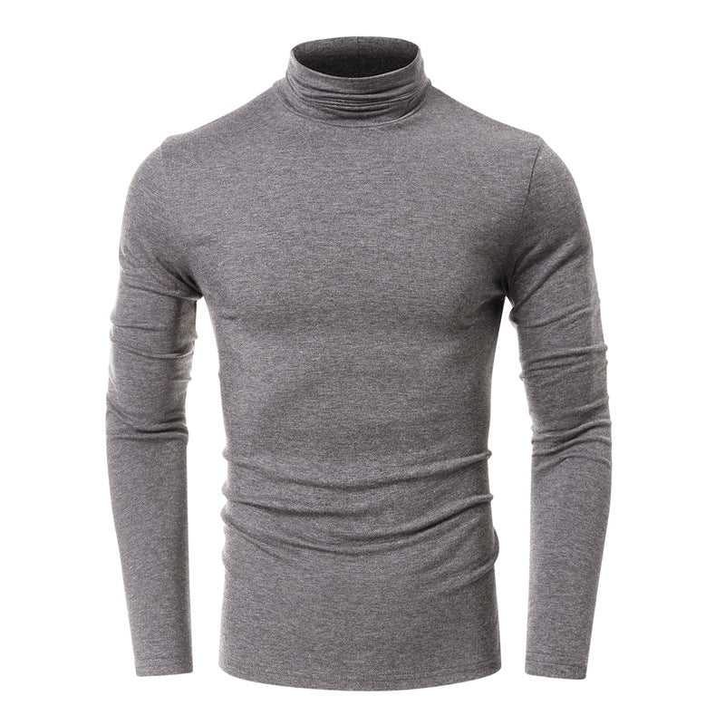 Cotton Turtleneck Basic Shirt