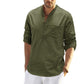 Men's  Cotton Linen Long Sleeve Shirt