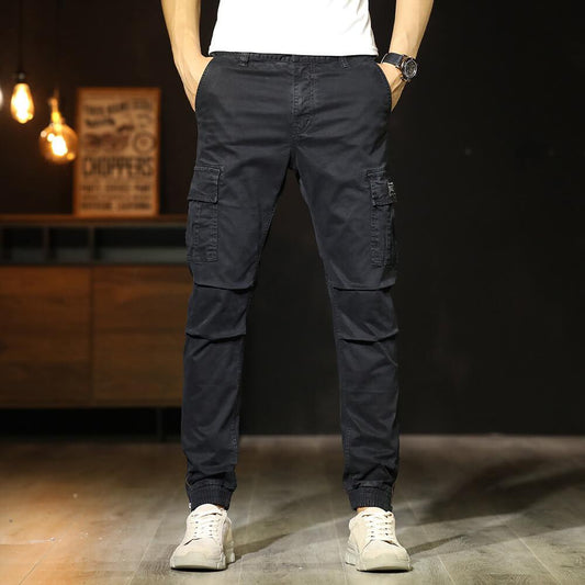 Men Pockets Cotton Leisure Jogger Cargo Pants