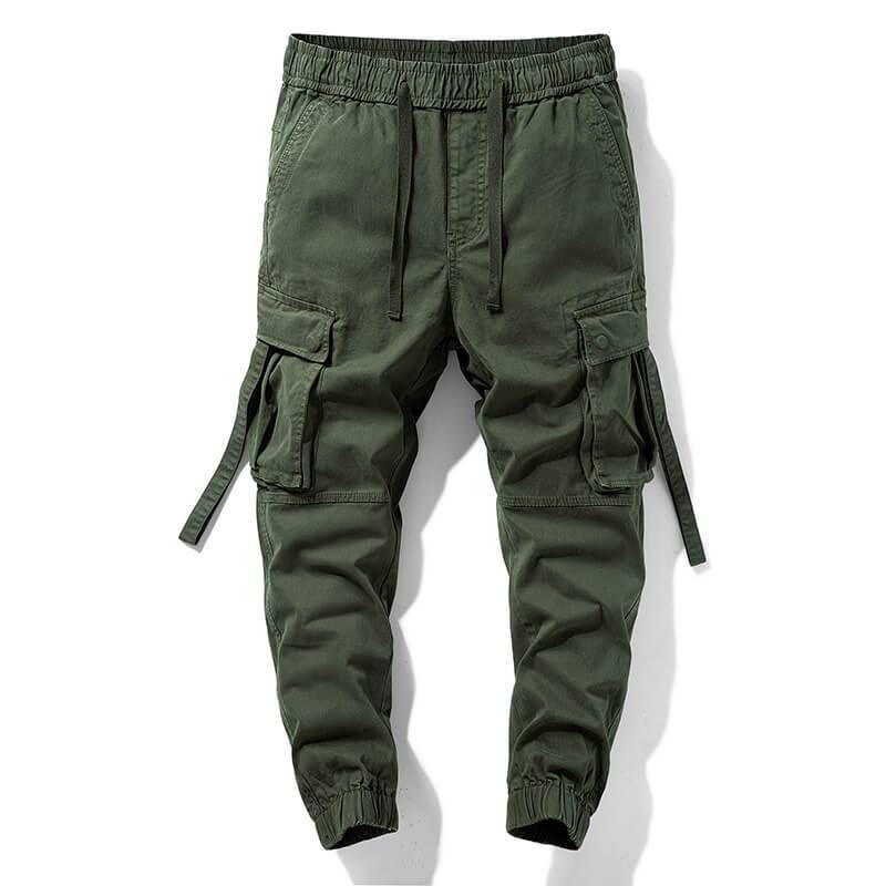 Men Elastic Waist Pants Relaxed Fit