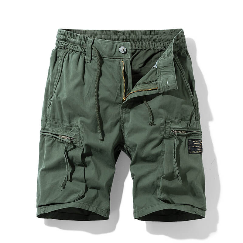 Men's Casual Elastic Waist  Pockets Shorts