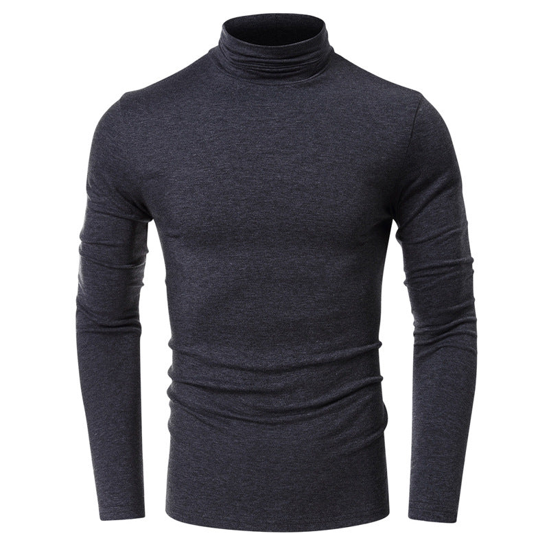 Cotton Turtleneck Basic Shirt