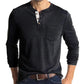 Men's Cotton Multi Colour Henley Collar Long Sleeve Shirts